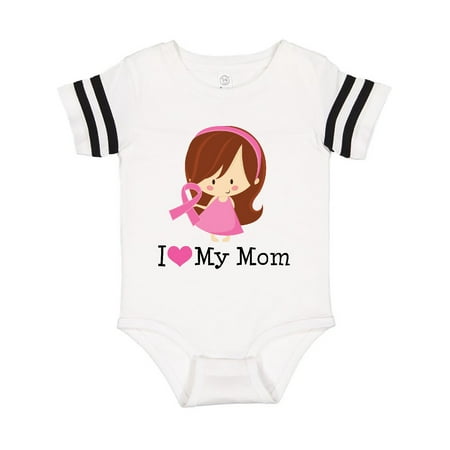 Inktastic Breast Cancer Mom Support Gift Baby Girl Bodysuit