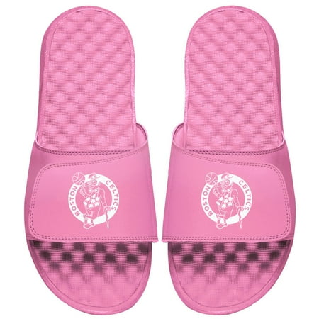 Women s ISlide Pink Boston Celtics Primary Logo Slide Sandals