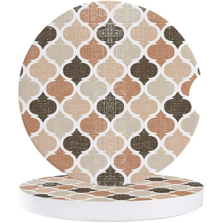 FMSHPON Geometric Vintage Moroccan Pattern Brown Set of 6 Car Coaster for Drinks Absorbent Ceramic Stone Coasters Cup Mat with Cork Base for Home Kitchen Room Coffee Table Bar Decor
FMSHPON Geometric Vintage Moroccan Pattern Brown Set of 6 Car Coaster for Drinks Absorbent Ceramic Stone Coasters Cup Mat with Cork Base for Home Kitchen Room Coffee Table Bar Decor