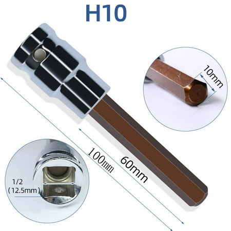 1PC 1/2 Inch Drive Hex Socket Bit Screwdriver Bits Hand Tools H3 H4 H5 H6 H7 H8
1PC 1/2 Inch Drive Hex Socket Bit Screwdriver Bits Hand Tools H3 H4 H5 H6 H7 H8