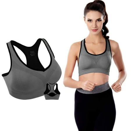 Women’s Sports Bra ( XL Size ) Seamless Padded Racerback High Impact Bra Support Yoga Bras Gym Running Workout Gray
Women’s Sports Bra ( XL Size ) Seamless Padded Racerback High Impact Bra Support Yoga Bras Gym Running Workout Gray