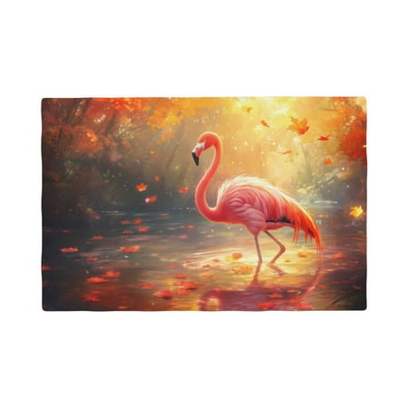 Placemats Set of 4 Tranquil autumn flamingo Heat Resistant Non - Slip Place mats Waterproof table mat for Kitchen Dining-6片装
Placemats Set of 4 Tranquil autumn flamingo Heat Resistant Non - Slip Place mats Waterproof table mat for Kitchen Dining-6片装