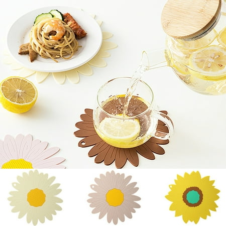 Silicone Trivet Mat PVC Sunflower Hot Pot Holder Hot Pads for Table and Countertop Soft Rubber Multi-Use Trivets for Pots & Hot Dish Non Slip Coasters
Silicone Trivet Mat PVC Sunflower Hot Pot Holder Hot Pads for Table and Countertop Soft Rubber Multi-Use Trivets for Pots & Hot Dish Non Slip Coasters