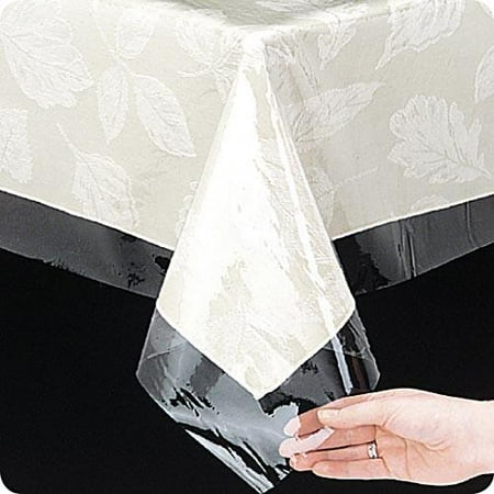 Spill-Guard 3 Guage Vinyl Tablecloth Protector - Clear Thick Desk Pad Protector for Dining table Indoor and Outdoor Events - Oblong (54 W x 72 L)
Spill-Guard 3 Guage Vinyl Tablecloth Protector - Clear Thick Desk Pad Protector for Dining table Indoor and Outdoor Events - Oblong (54 W x 72 L)