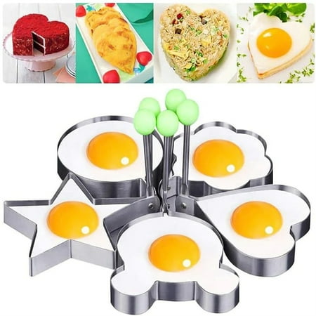 Stainless Steel Egg Molds Multi-shape Egg Cooking Rings with Anti-scald Handle Non-stick Egg Shaper Molds for Omelet for Pancake Sandwich Burger
Stainless Steel Egg Molds Multi-shape Egg Cooking Rings with Anti-scald Handle Non-stick Egg Shaper Molds for Omelet for Pancake Sandwich Burger