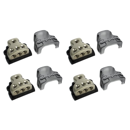 4) ROCKFORD FOSGATE RFD4 0/1/4-Gauge Ga Car Audio Distribution Blocks 1-In 3-Out