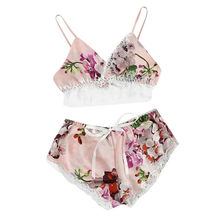 Womens Loungewear Set Silk Pajamas for Women 2PCS Womens Sexy Lingerie Pajamas Shorts Set Lace Nightwear Printed Underwear Women S Sleepwear Clearance
Womens Loungewear Set Silk Pajamas for Women 2PCS Womens Sexy Lingerie Pajamas Shorts Set Lace Nightwear Printed Underwear Women S Sleepwear Clearance