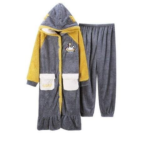 PIKADINGNIS FUNISHI Coral Fleece Cartoon Nightdress Plus Size Hooded Women Sleepwear Loose Version Inspissate Pajama Set Winter Pajamas
PIKADINGNIS FUNISHI Coral Fleece Cartoon Nightdress Plus Size Hooded Women Sleepwear Loose Version Inspissate Pajama Set Winter Pajamas