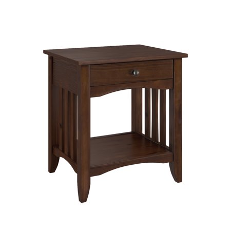 CorLiving Crestway Solid Wood End Table with Drawer