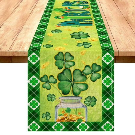 Lucky Shamrock Truck Gnome St. Patrick s Day Table Runner Seasonal Spring Holiday Kitchen Dining Table Decoration for Indoor Outdoor Home Party Decor 13 x 82 Inch
Lucky Shamrock Truck Gnome St. Patrick s Day Table Runner Seasonal Spring Holiday Kitchen Dining Table Decoration for Indoor Outdoor Home Party Decor 13 x 82 Inch