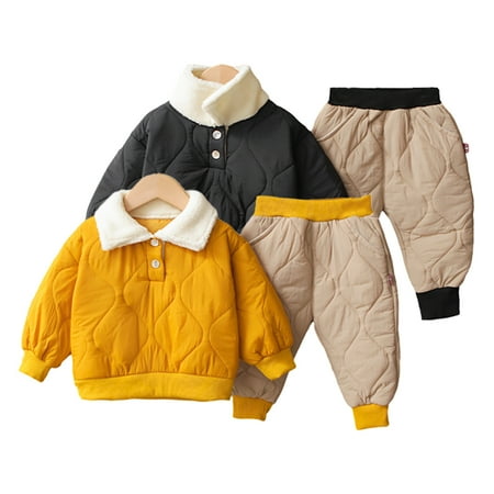 Esaierr Kids Toddler Clothes Set for Boys Girls 1T 2T 3T 4T 5T Fall Winter Outfits Baby Pullover Lapel Top+Pants Sets Kid Winter Warm 2Pcs Sweat Suit
Esaierr Kids Toddler Clothes Set for Boys Girls 1T 2T 3T 4T 5T Fall Winter Outfits Baby Pullover Lapel Top+Pants Sets Kid Winter Warm 2Pcs Sweat Suit