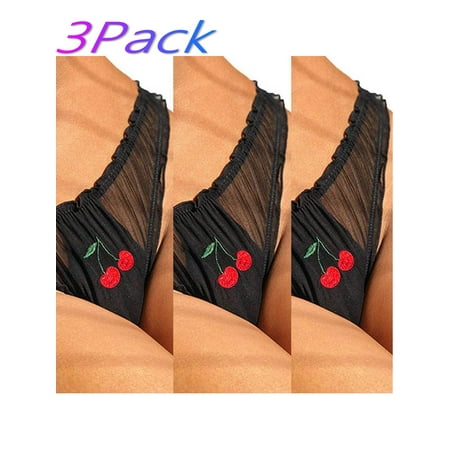 JustVH Women 3Pack Cute Ruffled Underpants Hipster Fruit Pattern Mesh Briefs Cheeky Panties 
JustVH Women 3Pack Cute Ruffled Underpants Hipster Fruit Pattern Mesh Briefs Cheeky Panties