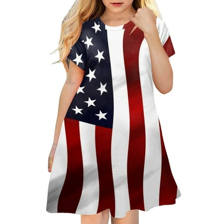 GWAABD Girls Casual Dresses Navy Polyester Spandex Kids toddler Baby Girls Spring Summer Print Short Sleeve Active Fashion Daily Indoor Outdoor American Independence Day Princess Dress 120
GWAABD Girls Casual Dresses Navy Polyester Spandex Kids toddler Baby Girls Spring Summer Print Short Sleeve Active Fashion Daily Indoor Outdoor American Independence Day Princess Dress 120