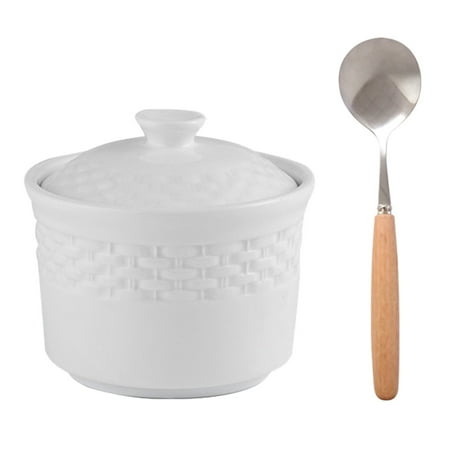 TOYMYTOY Creative Ceramic Stew Bowl Soup Pot Restaurant Dessert Cup with Wooden Spoon
TOYMYTOY Creative Ceramic Stew Bowl Soup Pot Restaurant Dessert Cup with Wooden Spoon