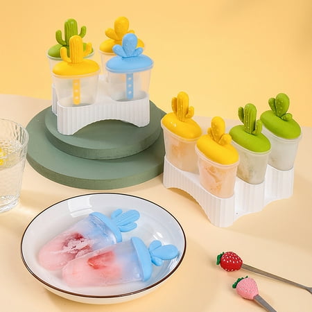 Riguas Ice Cream Mold Non-sticky Easy Demould Non-deformable Handle Design DIY 4/6 Grids Cactus Shape Ice Making Popsicle Mold Kitchen Supplies
Riguas Ice Cream Mold Non-sticky Easy Demould Non-deformable Handle Design DIY 4/6 Grids Cactus Shape Ice Making Popsicle Mold Kitchen Supplies