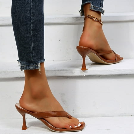 PEASKJP Womens Flip Flops 2023 Summer Women Casual Open Toe Comfortable Soft Bottom Breathable Sandals Flat Sandals Brown 9
PEASKJP Womens Flip Flops 2023 Summer Women Casual Open Toe Comfortable Soft Bottom Breathable Sandals Flat Sandals Brown 9