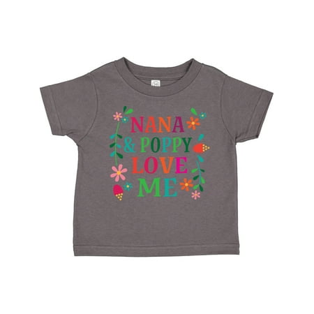 Inktastic Nana and Poppy Love Me Gift Toddler Boy or Toddler Girl T-Shirt