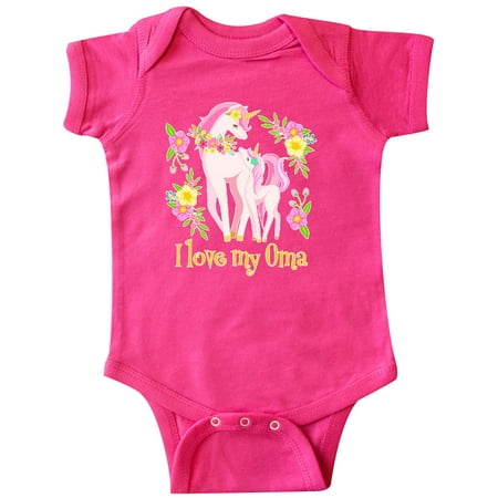 Inktastic I Love My Oma Unicorn with Pink and Yellow Flowers Gift Baby Boy or Baby Girl Bodysuit
Inktastic I Love My Oma Unicorn with Pink and Yellow Flowers Gift Baby Boy or Baby Girl Bodysuit