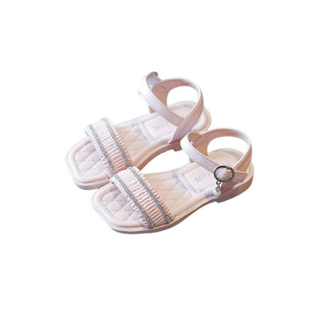 Sanviglor Kids Flat Sandals Ankle Strap Princess Shoes Summer Dress Sandal Wedding Fashion Casual Comfort Beach Pink 2Y
Sanviglor Kids Flat Sandals Ankle Strap Princess Shoes Summer Dress Sandal Wedding Fashion Casual Comfort Beach Pink 2Y
