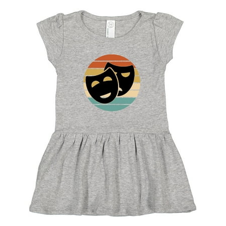Inktastic Theater Masks Acting Retro Sunset Gift Toddler Girl Dress