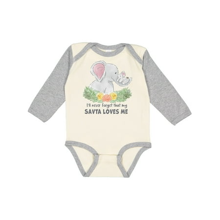 Inktastic I ll Never Forget That My Savta Loves Me with Cute Elephants Gift Baby Boy or Baby Girl Long Sleeve Bodysuit
Inktastic I ll Never Forget That My Savta Loves Me with Cute Elephants Gift Baby Boy or Baby Girl Long Sleeve Bodysuit