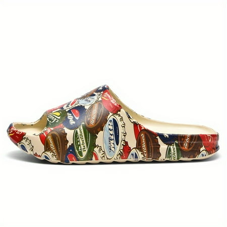 Retro Bottle Cap Print Non-Slip Platform Slides Comfortable Soft Sole Cloud Slides For Indoor Outdoor Bathroom Beach Summer
Retro Bottle Cap Print Non-Slip Platform Slides Comfortable Soft Sole Cloud Slides For Indoor Outdoor Bathroom Beach Summer