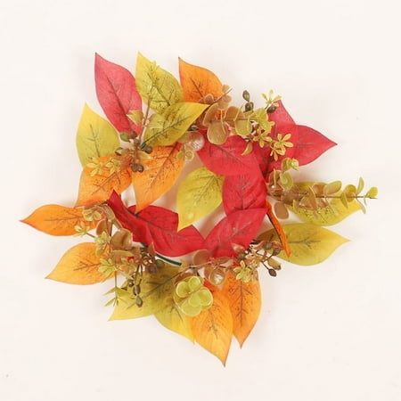 Maple Leaves Ring Wreath Candle Leaf Ring Thanksgiving Day Table Centerpiece for Display
Maple Leaves Ring Wreath Candle Leaf Ring Thanksgiving Day Table Centerpiece for Display