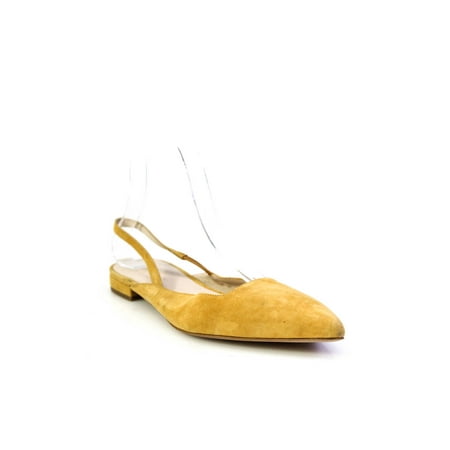 Everlane Womens Suede Pointed Toe Slingback Elastic Heel Strap Flats Yellow 8.
Everlane Womens Suede Pointed Toe Slingback Elastic Heel Strap Flats Yellow 8.