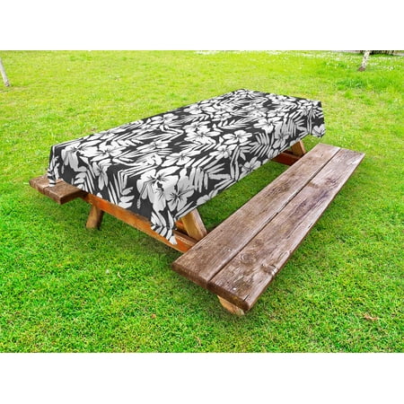Tropical Outdoor Tablecloth Artisan Exotic Hibiscus Flowers Fern Leaves Pattern Nature Plant Picture Art Decorative Washable Fabric Picnic Table Cloth 58 X 84 Inches Grey and White by Ambesonne
Tropical Outdoor Tablecloth Artisan Exotic Hibiscus Flowers Fern Leaves Pattern Nature Plant Picture Art Decorative Washable Fabric Picnic Table Cloth 58 X 84 Inches Grey and White by Ambesonne