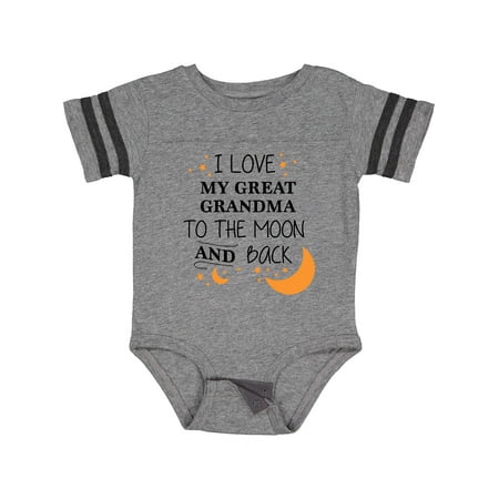 Inktastic I Love My Great Grandma to the Moon and Back Gift Baby Boy or Baby Girl Bodysuit
Inktastic I Love My Great Grandma to the Moon and Back Gift Baby Boy or Baby Girl Bodysuit