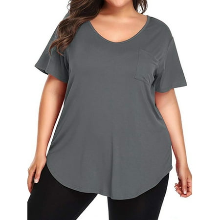 Grianlook Sleepwear Pajama Top for Plus Size Women Short Sleeve Nightwear Tshirts Loose Plain Tunic Shirts
Grianlook Sleepwear Pajama Top for Plus Size Women Short Sleeve Nightwear Tshirts Loose Plain Tunic Shirts