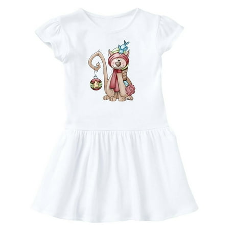 Inktastic Christmas Kitty Cat Gift Baby Girl Dress