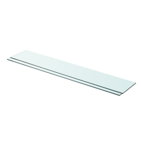 vidaXL Shelves 2 pcs Panel Glass Clear 35.4 x5.9