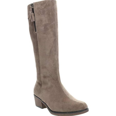 Women s Propet Rider Tall Knee High Boot Smoked Taupe Suede