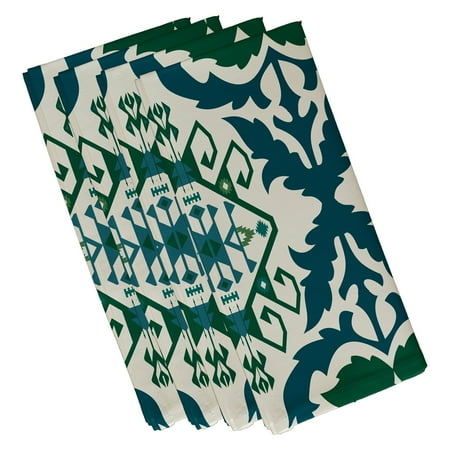 Simply Daisy 18 x 18 Teal Fancy Design Napkins Set of 4