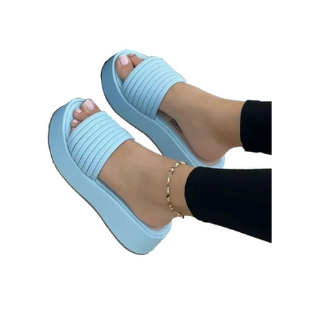 Woobling Women Slippers Summer Beach Shoe Platform Slides Comfortable Slide Slipper Indoor Outdoor Pool Casual Shoes Light Blue 5
Woobling Women Slippers Summer Beach Shoe Platform Slides Comfortable Slide Slipper Indoor Outdoor Pool Casual Shoes Light Blue 5