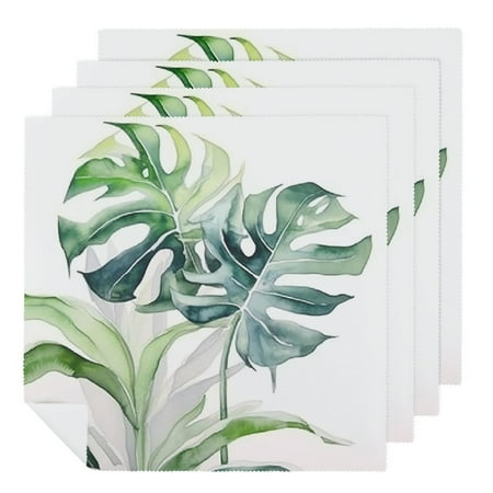 WENZZ Green Plant White Leaves Watercolor Cloth Napkins Polyester Fabric for Events Gift Reusable Machine Washable - Set of 6 4 PCS
WENZZ Green Plant White Leaves Watercolor Cloth Napkins Polyester Fabric for Events Gift Reusable Machine Washable - Set of 6 4 PCS