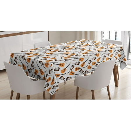 Guitar Tablecloth Realistic Illustration Classic and Electric Instruments Entertainment Rectangular Table Cover for Dining Room Kitchen 52 X 70 Inches Pale Orange Brown White by Ambesonne
Guitar Tablecloth Realistic Illustration Classic and Electric Instruments Entertainment Rectangular Table Cover for Dining Room Kitchen 52 X 70 Inches Pale Orange Brown White by Ambesonne