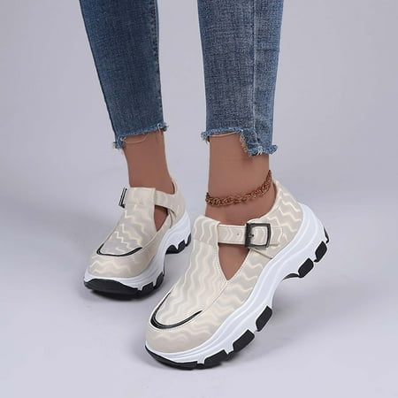 Fashion All-match Women s Shoes Platform Leather Buckle Casual Shoes Height Increasing Shoes
Fashion All-match Women s Shoes Platform Leather Buckle Casual Shoes Height Increasing Shoes