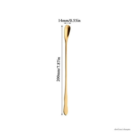 Stainless Steel Long Handle Stylish Latte Ice Cream Sundae Coffee Spoon Spoons