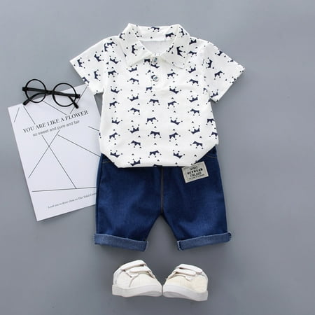 Yubatuo Toddler Kids Baby Boy Short Sleeve Crown Pattern Shirt Tops+ Denim Pants SetWhite90/M
Yubatuo Toddler Kids Baby Boy Short Sleeve Crown Pattern Shirt Tops+ Denim Pants SetWhite90/M