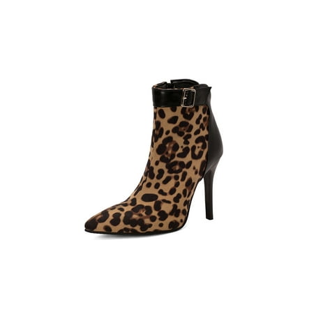 Tenmix Women Anti-Slip High Heels Business Fashion Leopard Print Formal Strap Buckle Heeled Booties Leopard Print 5
Tenmix Women Anti-Slip High Heels Business Fashion Leopard Print Formal Strap Buckle Heeled Booties Leopard Print 5