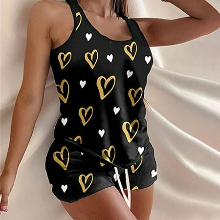 SELONE Pj Set for Women Plus Size Lingerie Womens Crewneck Valentines Day Love Printing Set Elastic Waist Short Pants Pajamas Sets Nightgowns for Valentines Day Anniversary Wedding Honeymoon Black S
SELONE Pj Set for Women Plus Size Lingerie Womens Crewneck Valentines Day Love Printing Set Elastic Waist Short Pants Pajamas Sets Nightgowns for Valentines Day Anniversary Wedding Honeymoon Black S