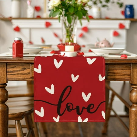 Cuhas Valentine s Day Table Runner Merry Tablecloth Holiday Table Decorations
Cuhas Valentine s Day Table Runner Merry Tablecloth Holiday Table Decorations