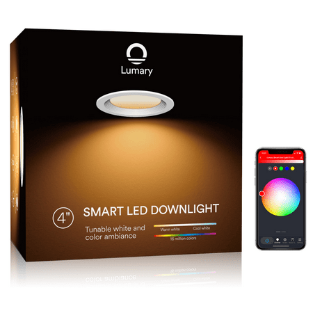 Lumary 2.4 GHz WiFi Retrofit RGB Color Changing Recessed Lighting Smart LED Can Lights 4 Inch 9W 810LM Metal Baffle Trim Downlight
Lumary 2.4 GHz WiFi Retrofit RGB Color Changing Recessed Lighting Smart LED Can Lights 4 Inch 9W 810LM Metal Baffle Trim Downlight
