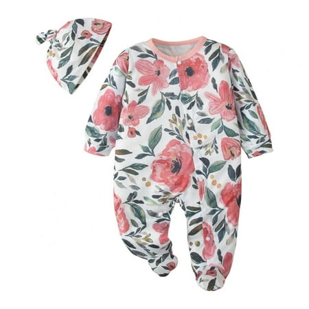 Xinhuaya Baby Baby Boy Girl Footie Romper Jumpsuit Cotton One-Piece Coverall with Hat 0-12 Months
Xinhuaya Baby Baby Boy Girl Footie Romper Jumpsuit Cotton One-Piece Coverall with Hat 0-12 Months