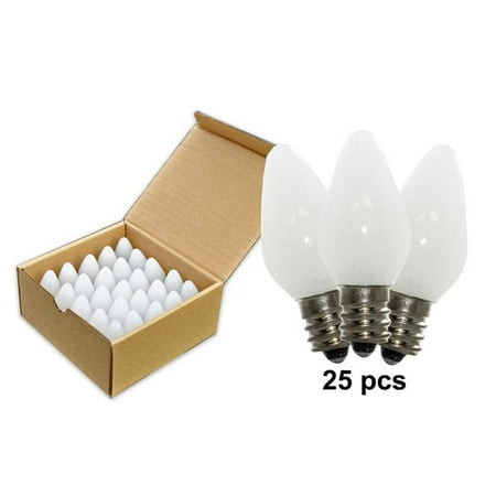 Queens of Christmas C7-SMD-RETRO-CW-F-25 C7 Frosted Dimmable SMD LED Retrofit Bulbs Cool White - Pack of 25
Queens of Christmas C7-SMD-RETRO-CW-F-25 C7 Frosted Dimmable SMD LED Retrofit Bulbs Cool White - Pack of 25