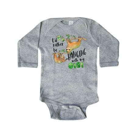 Inktastic Id Rather Be Hanging with my Gigi- Cute Sloths Gift Baby Boy or Baby Girl Long Sleeve Bodysuit
Inktastic Id Rather Be Hanging with my Gigi- Cute Sloths Gift Baby Boy or Baby Girl Long Sleeve Bodysuit