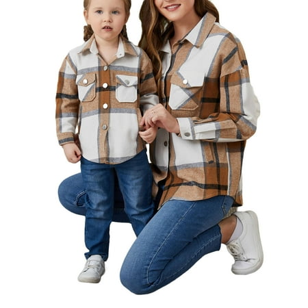 Licupiee Mommy and Me Matching Outfits Button Down Flannel Plaid Shirt Casual Jacket Shacket Tops Spring Fall Cardigan
Licupiee Mommy and Me Matching Outfits Button Down Flannel Plaid Shirt Casual Jacket Shacket Tops Spring Fall Cardigan