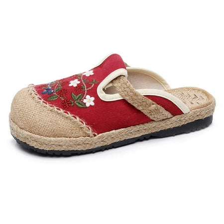 VerPetridure Sandals for Women Casual Summer Women s Summer Sandals Ethnic Style Embroidered Slippers Shallow Mouth Low Help Soft Soled Cloth Shoes
VerPetridure Sandals for Women Casual Summer Women s Summer Sandals Ethnic Style Embroidered Slippers Shallow Mouth Low Help Soft Soled Cloth Shoes